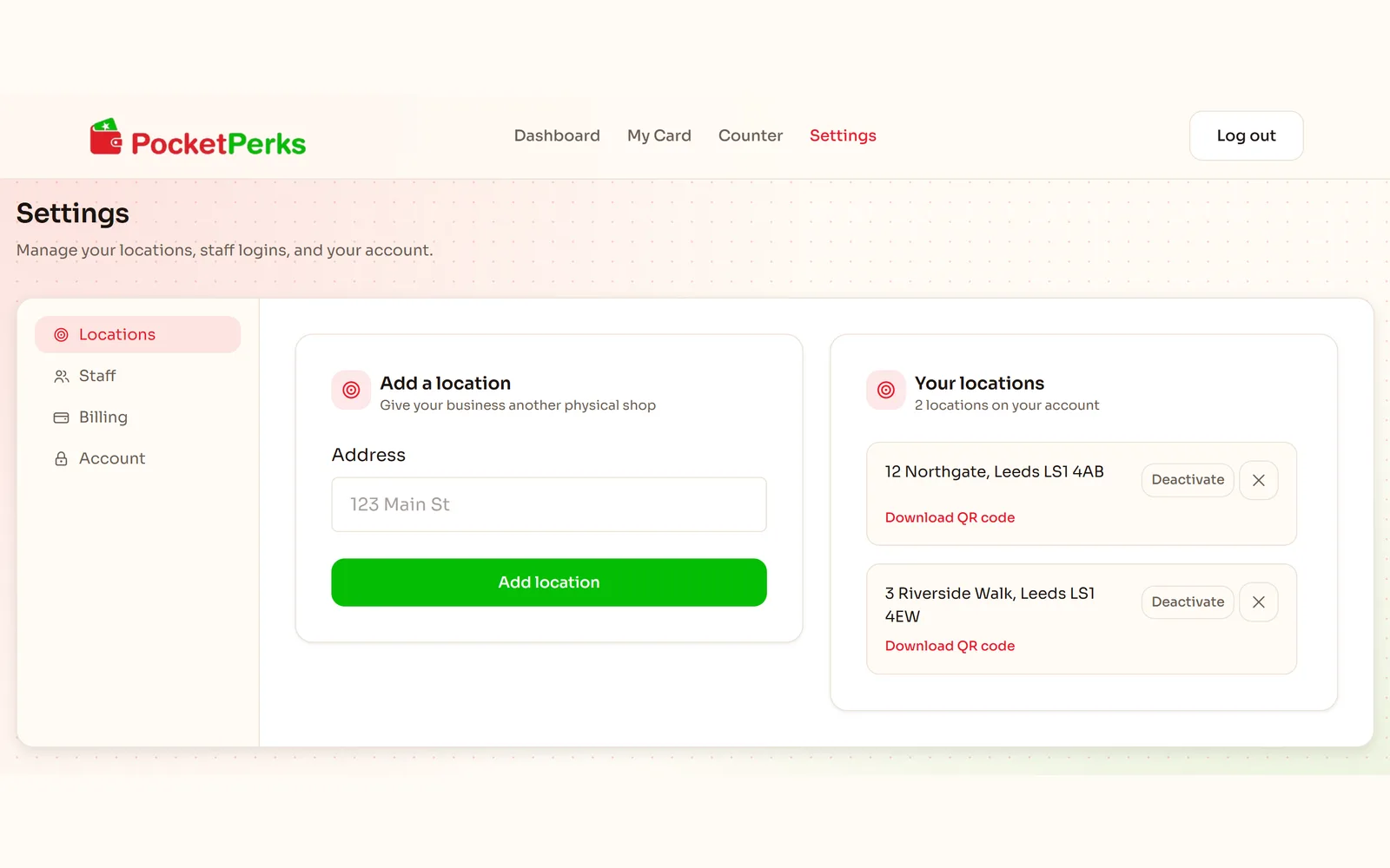 Managing your shops